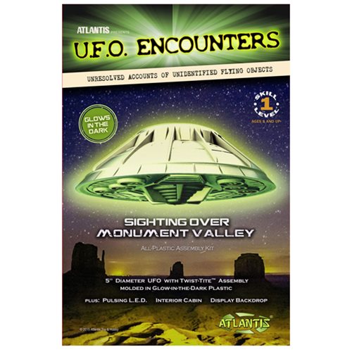 Monument Valley UFO Glow-In-The-Dark 5-Inch Model Kit with Light